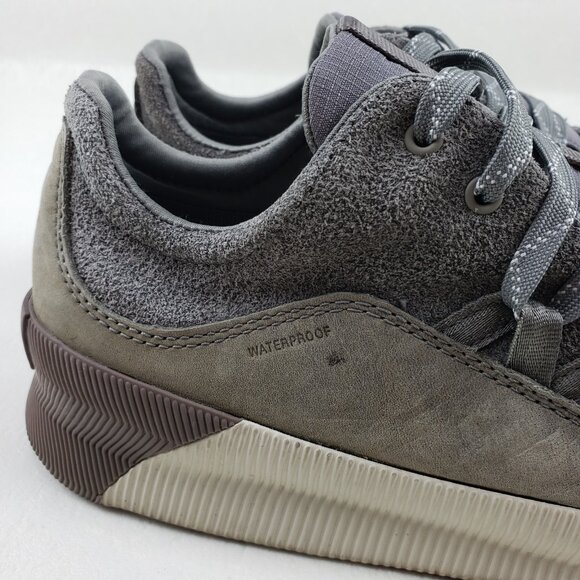 Sorel Out n About Waterproof Sneaker Womens 9 Gray Suede Lace Up Comfort Shoe - Picture 3 of 12